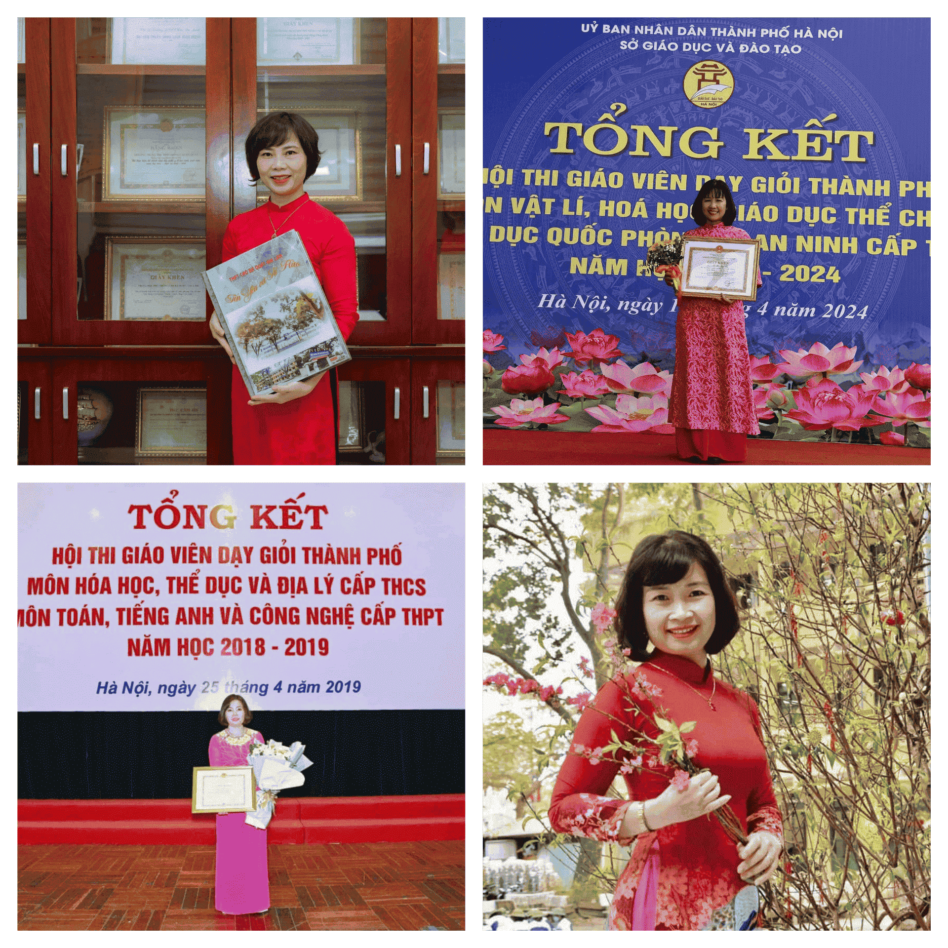 Gương mặt giáo viên đã đạt giải trong Hội thi Giáo viên dạy giỏi cấp Thành Phố các năm học . Tổ Vật lí - Công nghệ