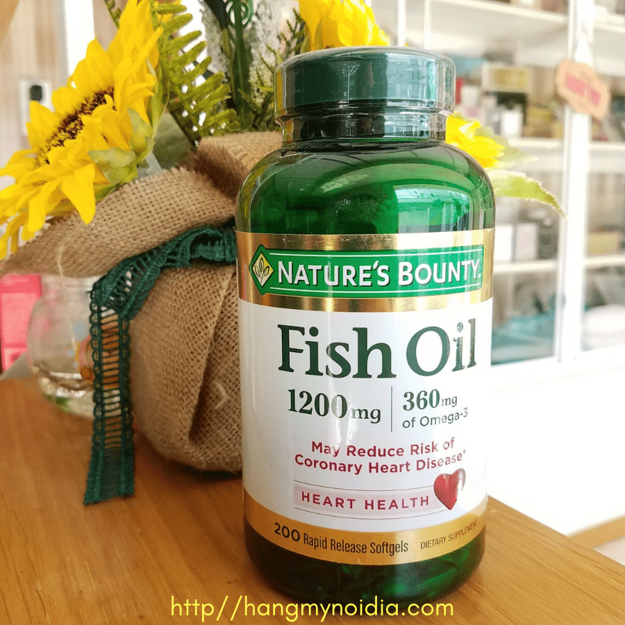 Dầu Cá Natures Bounty 1200mg Omega-3 360mg- Giảm trầm cảm | Myan - Hàng Mỹ  nội địa