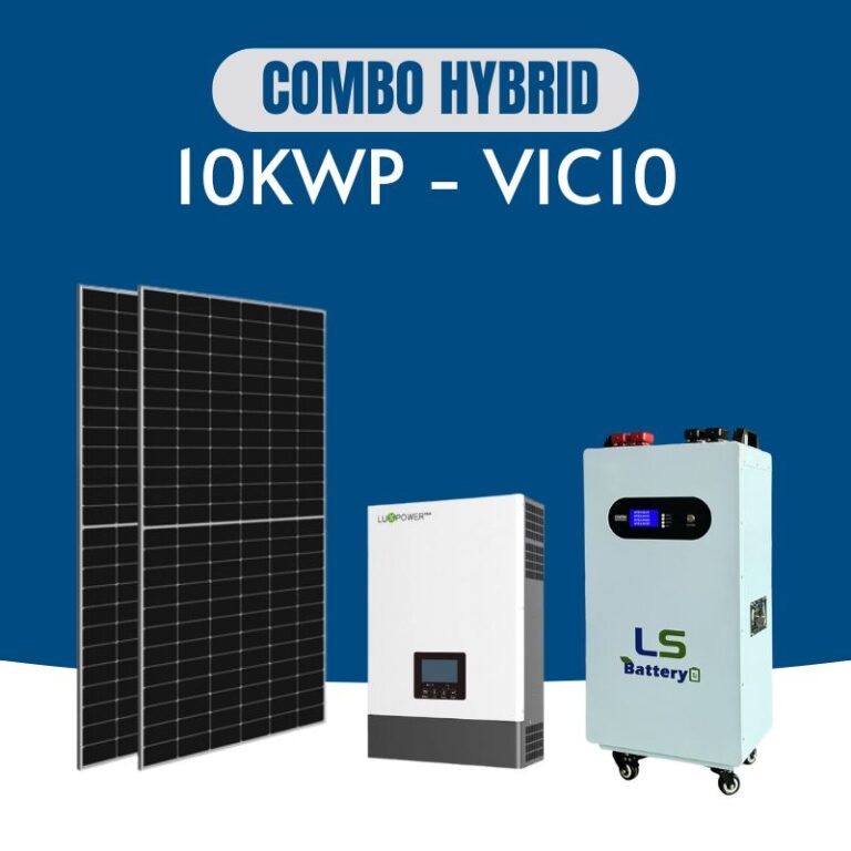 Hệ thống điện mặt trời Hybrid 10kW: Giải pháp tiết kiệm điện và chủ động nguồn năng lượng cho gia đình, doanh nghiệp