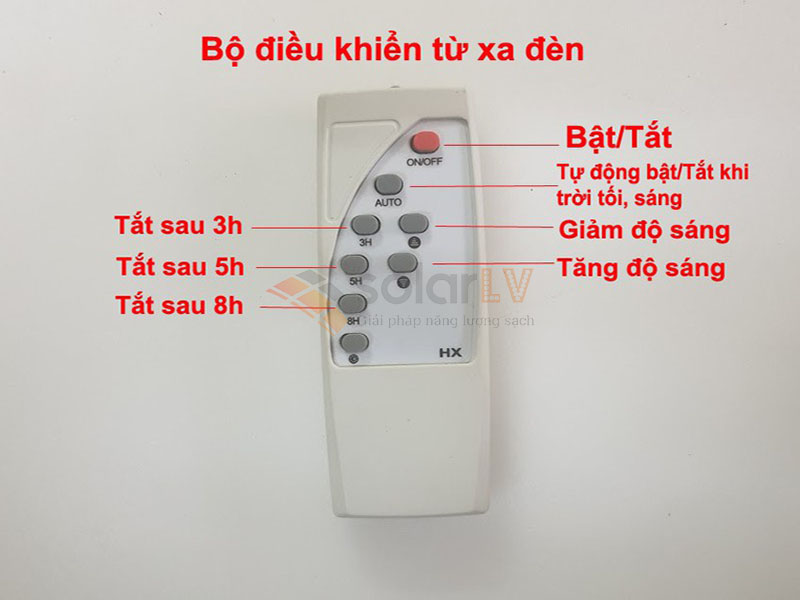 Bộ điều khiển từ xa đèn năng lượng mặt trời