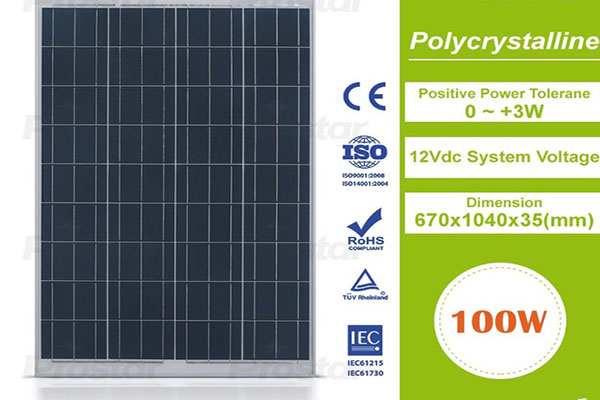 Tấm pin năng lượng mặt trời Poly 100W