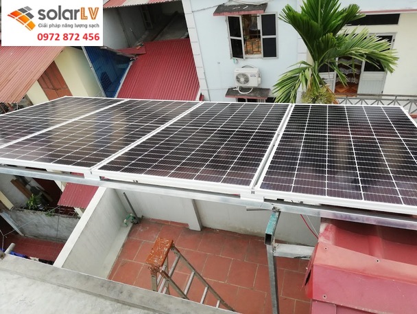 Lắp đặt Điện mặt trời hòa lưới 9kW tại TP Hưng Yên.