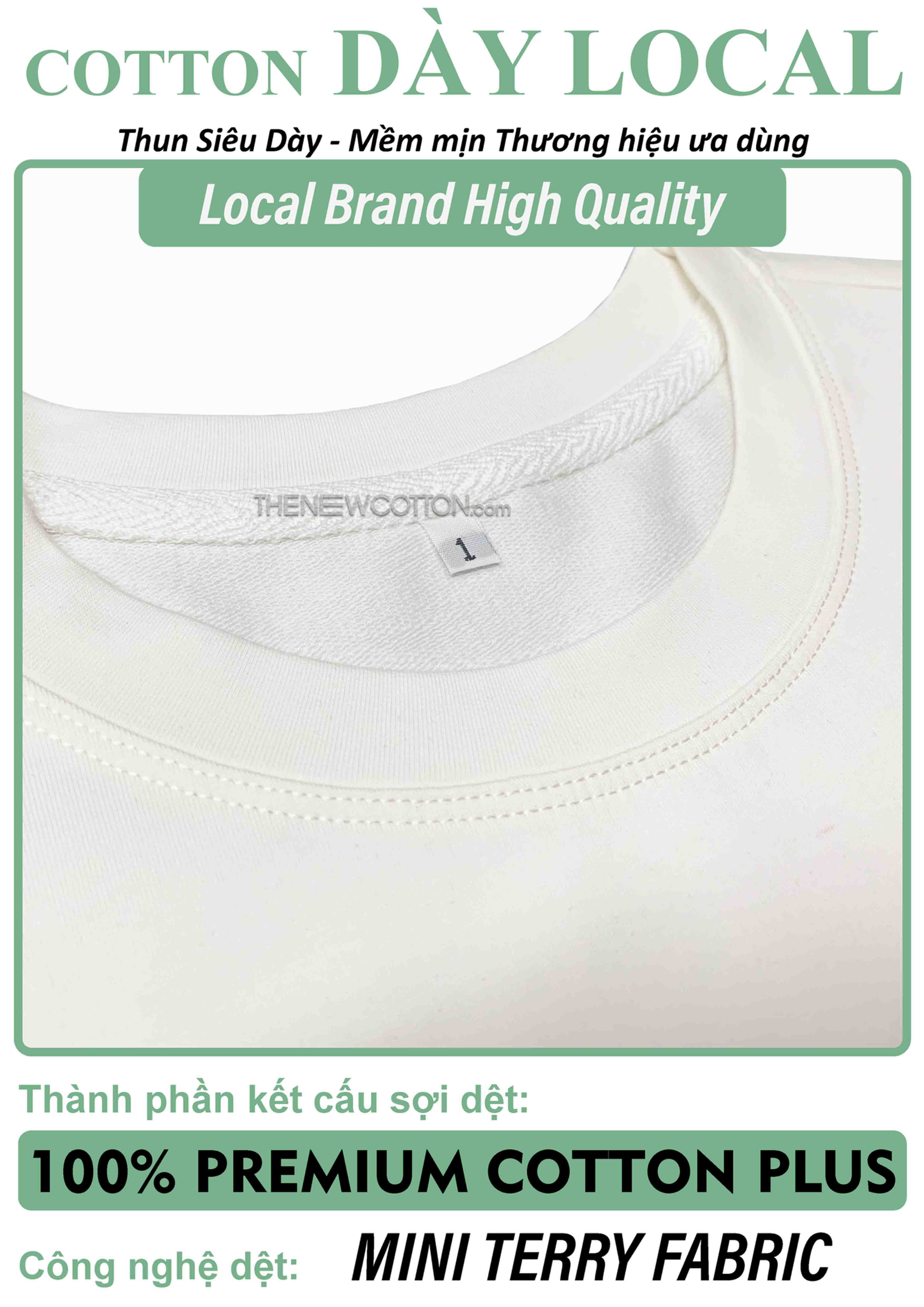 Chuyên Sỉ Phôi Áo Trơn x Vải Thun 100% Cotton Dày Mini Terry (Top Local) | Xưởng Gia Công Local Brand Theo Yêu Cầu - TheNewCotton.com