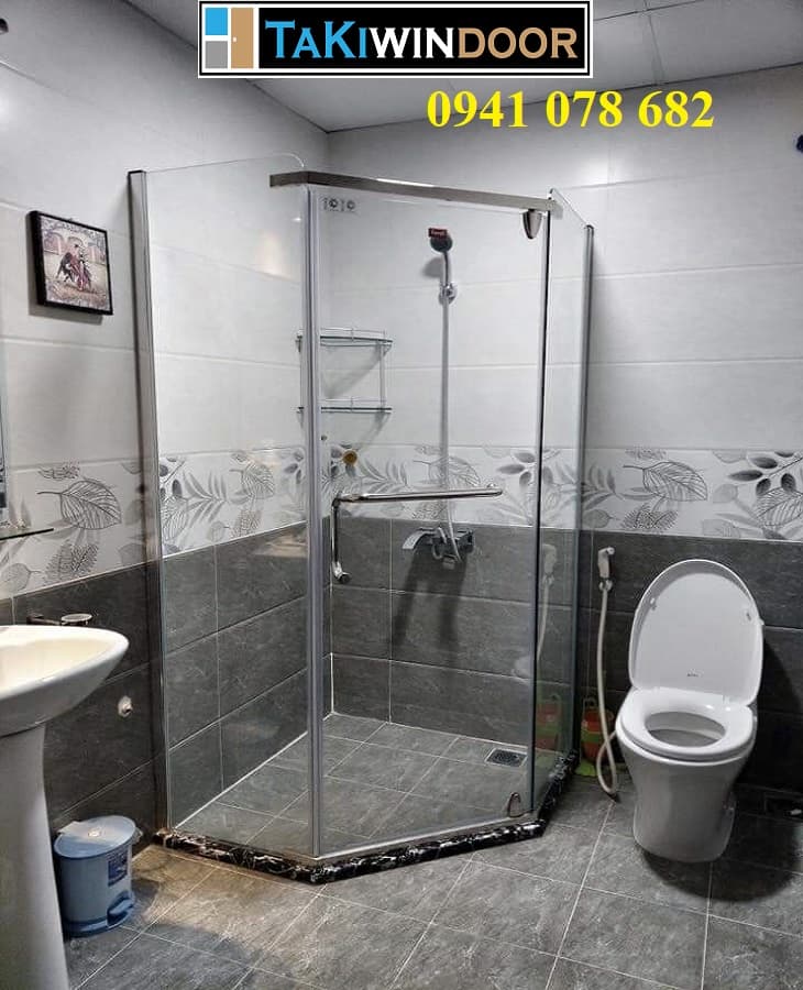 Thi công vách tắm cabin kính cường lực tại Sóc Sơn