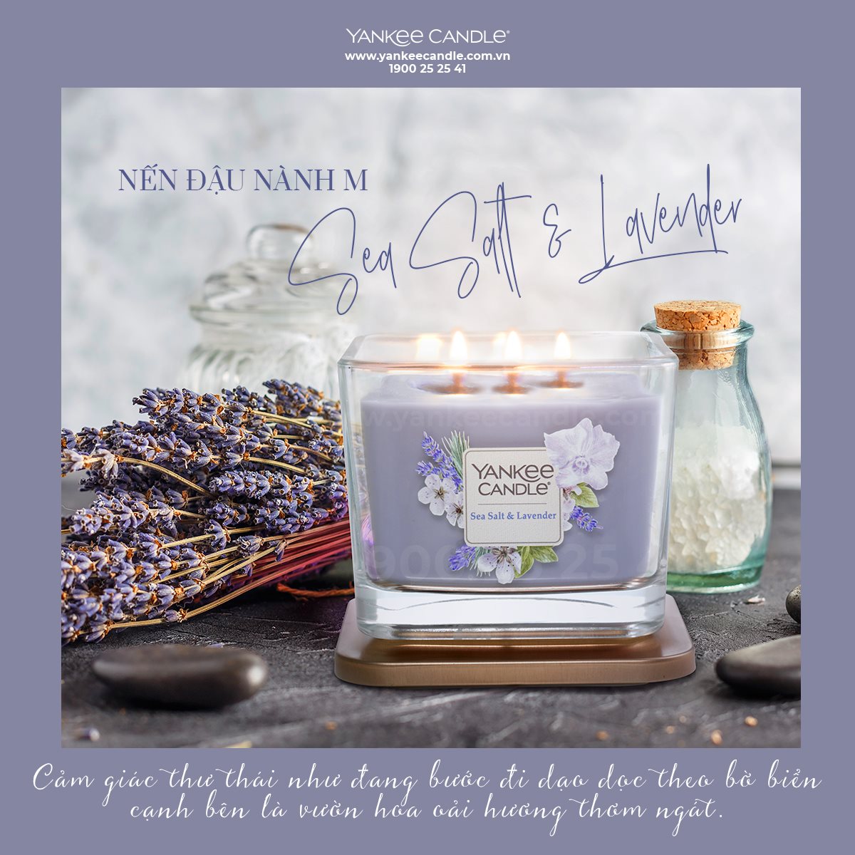 Nến đậu nành Elevation - Sea Salt & Lavender