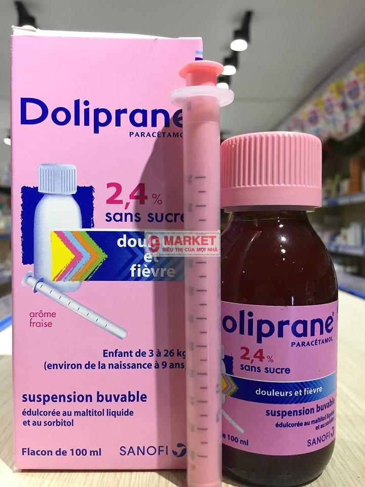 DOLIPRANE 2,4 % Suspension buvable sans sucre (Flacon de 100ml)