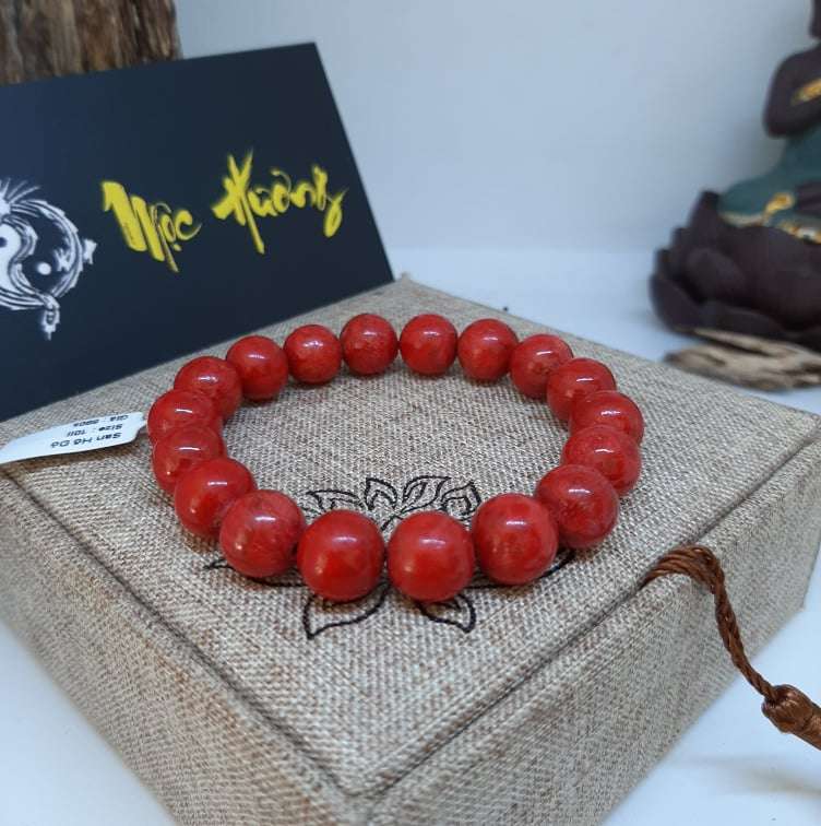 Vòng Tay San Hô Đỏ Tự Nhiên 10mm Việt Nam Loại VIP