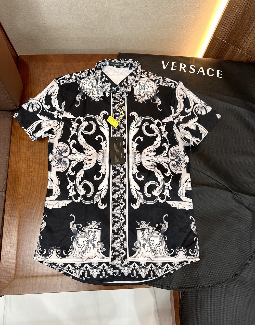 ÁO SƠ MI VERSACE La Grecaprint cottonpoplin shirt SS2021