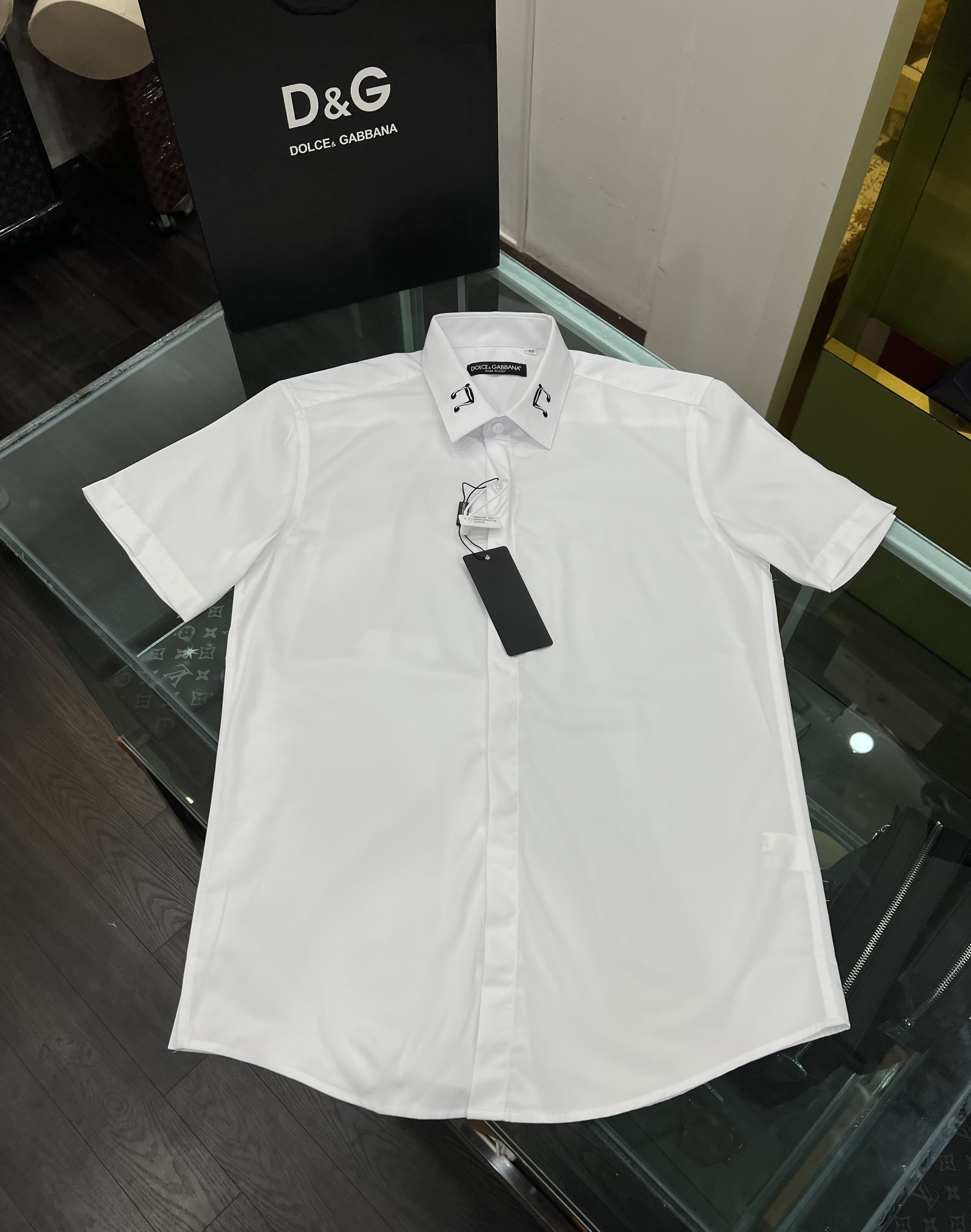 Mua Áo Sơ Mi Nam Dolce  Gabbana DG Long Sleeve Shirt Họa Tiết Size 39   Dolce  Gabbana  Mua tại Vua Hàng Hiệu h035961