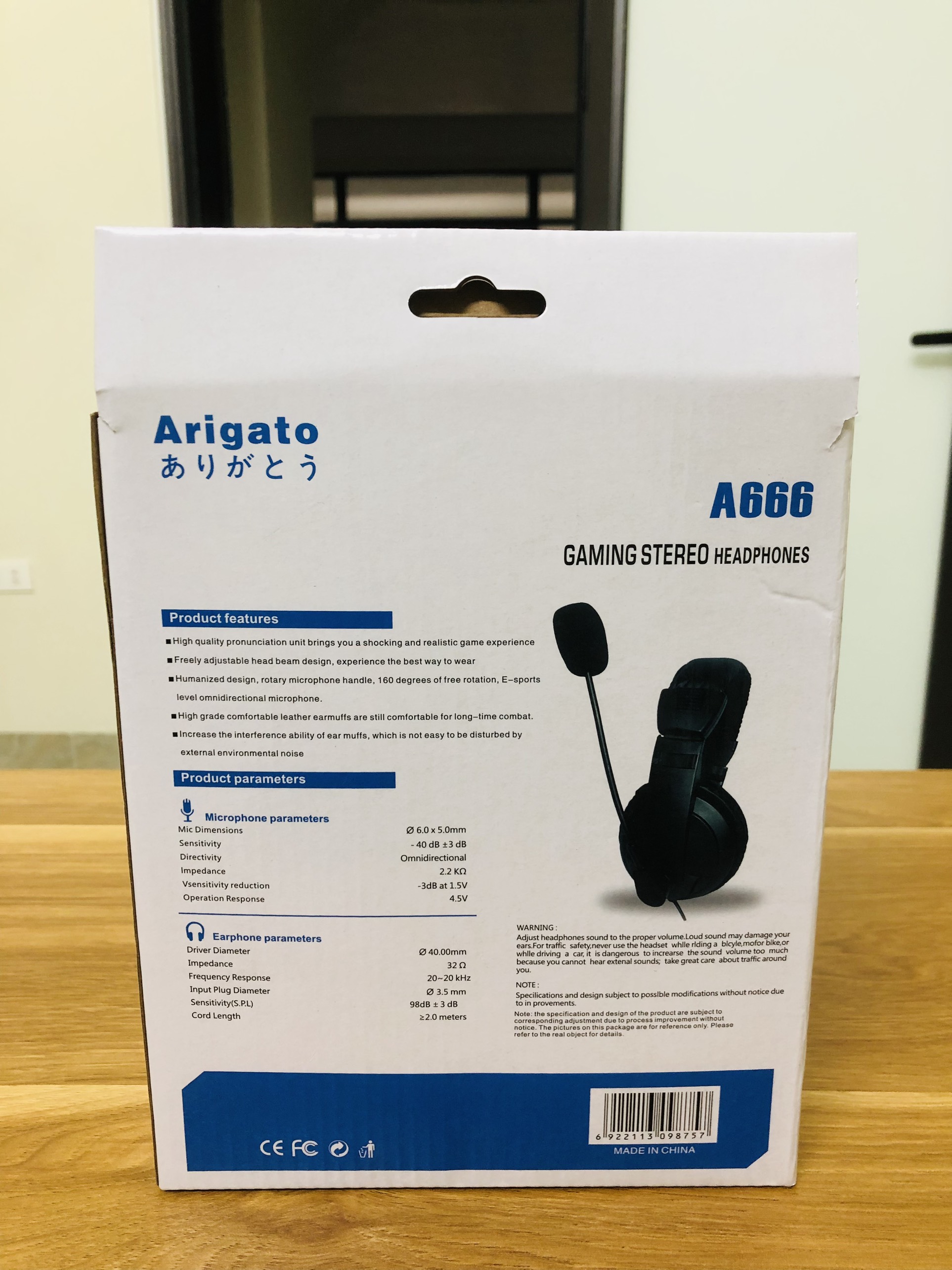 Headphone Arigato A666 tai nghe arigato