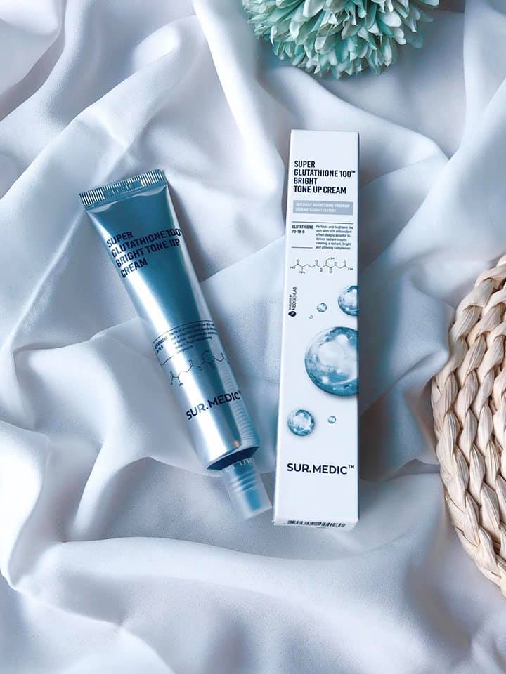 kem dưỡng trắng da glutathione dạng tuýp Kem dưỡng trắng da Super Glutathione 100 Bright Tone up Cream