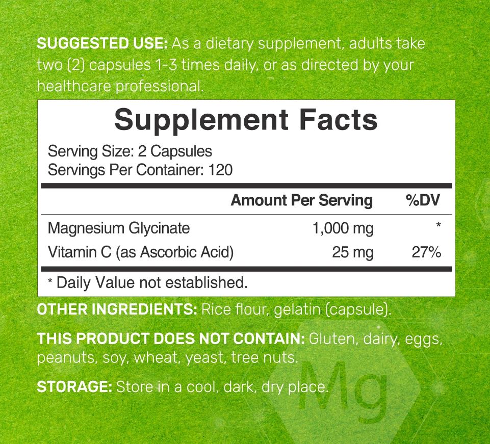 Deal Supplement Magnesium Glycinate 1000mg With Vitamin C (240 Viên) SHOP  THỂ HÌNH