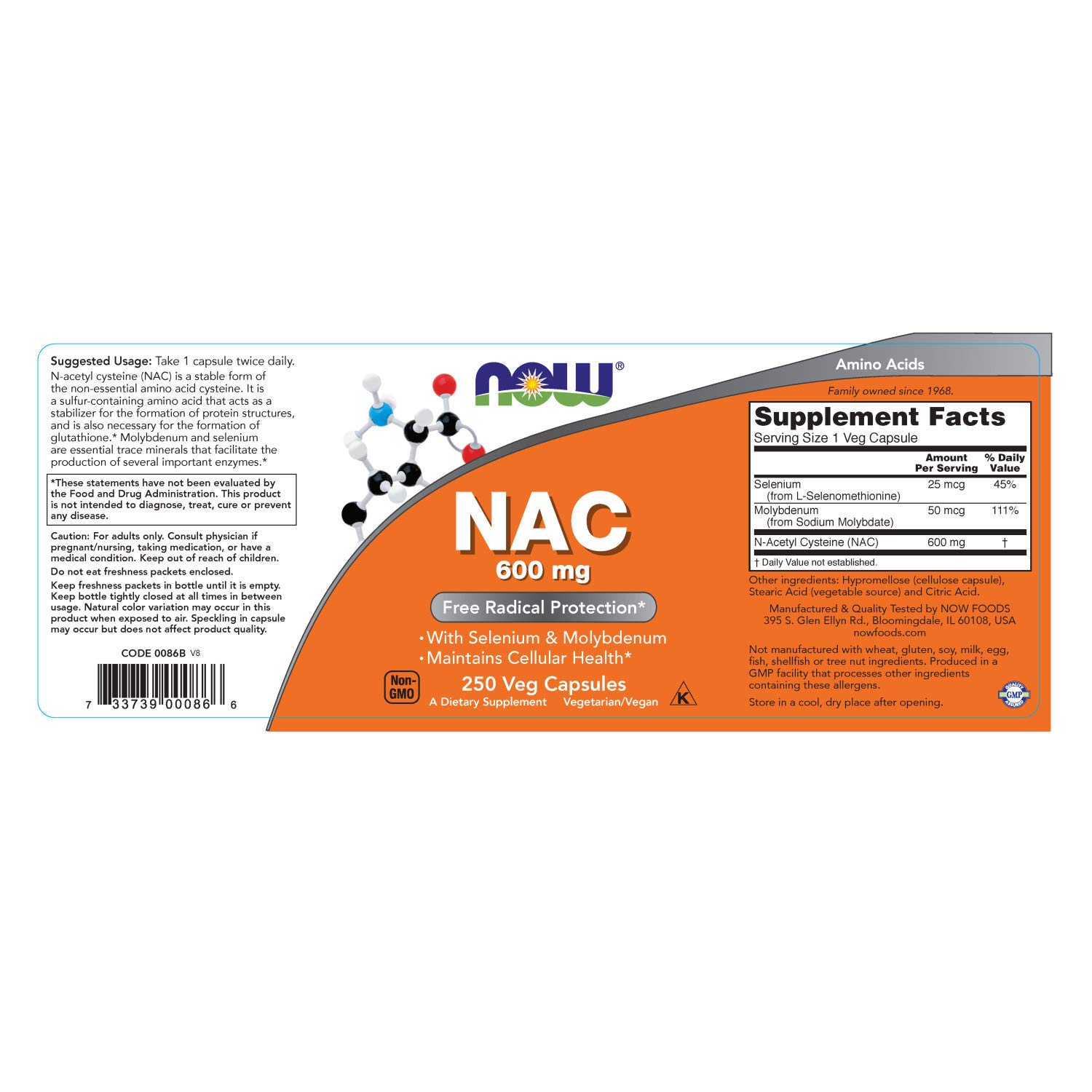 HẾT HÀNG - NOW NAC 600MG (250 VIÊN) SHOP THỂ HÌNH