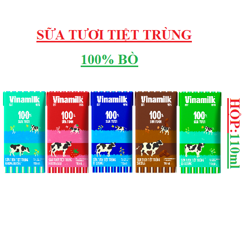Sữa tươi tiệt trùng vinamilk hộp 110ml
