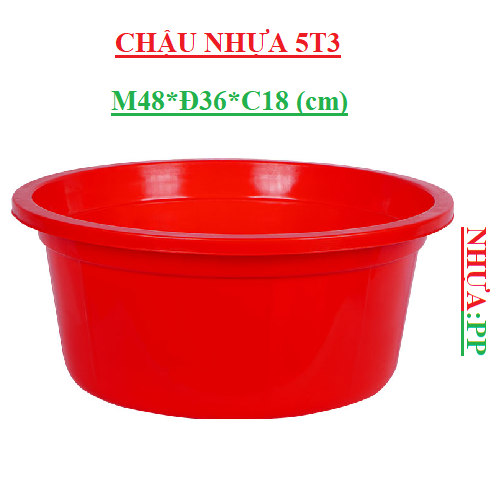 Chậu nhựa 5T3 (2531) Việt Nhật M48*Đ36*C19(cm)