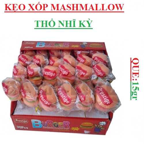 Kẹo xốp berger marshmallow pop prestige turkey cái 15gr