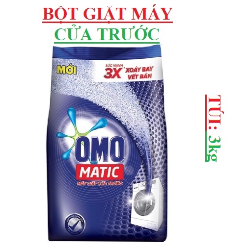 Bột giặt cửa trước omo matic 3kg