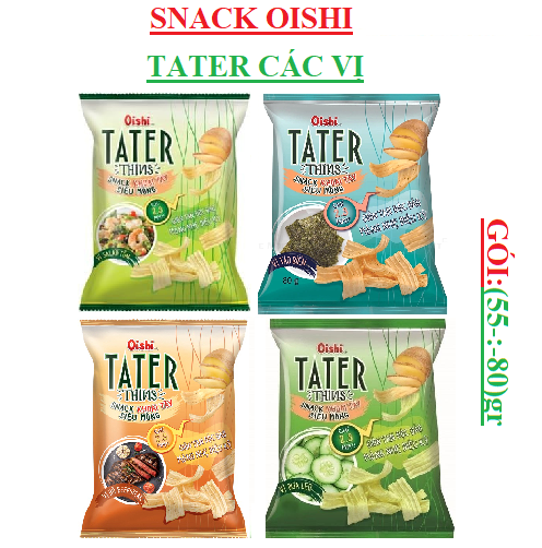 Snack bim bim tater thin khoai tây oishi gói to