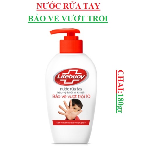 Nước rửa tay Lifebuoy chai (160-:-190)gr