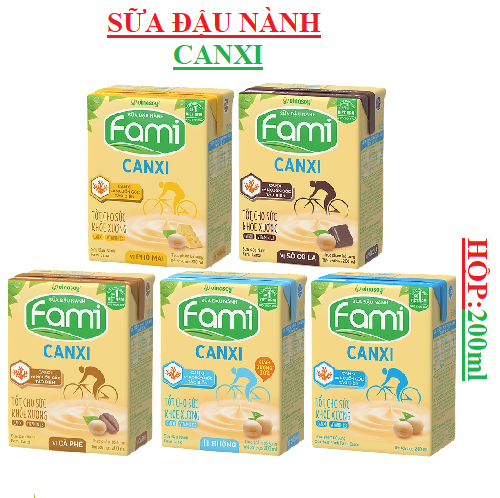 Sữa Đậu Nành Fami canxi Vinasoy hộp 200ml