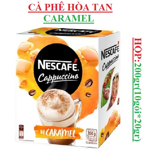 Nestcafe cappucino hộp 200gr(10gói x 20gr)