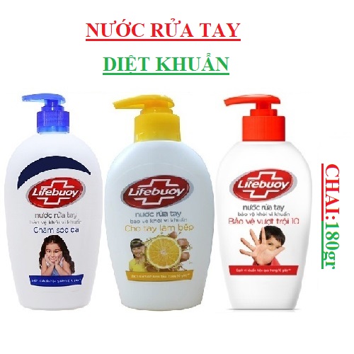 Nước rửa tay Lifebuoy chai (160-:-190)gr