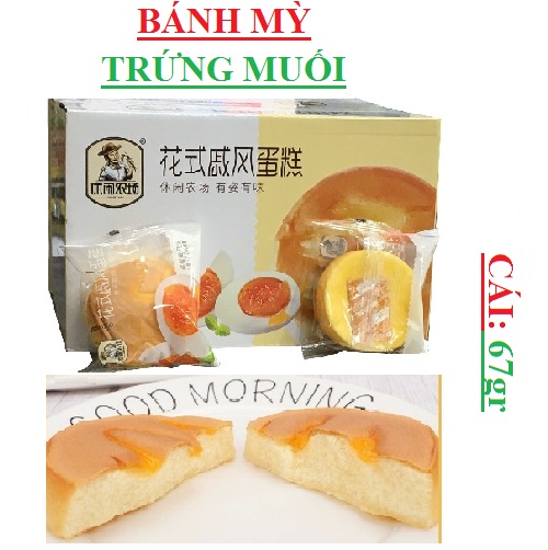 Bánh mì trứng muối Chiffon cake leisure farm cái 67gr