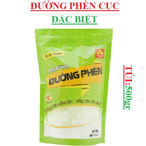 Đường phèn Anh Đăng đặc biệt túi 500gr (SPECIAL ROCK SUGAR – 500GR PACKED)