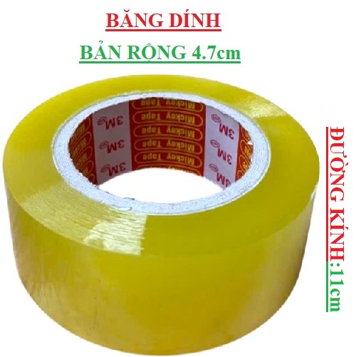 Băng dính trong suốt bản rộng 4.7cm đường kính 11cm