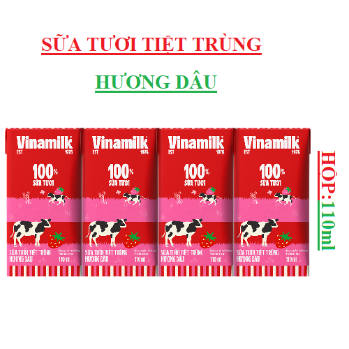 Sữa tươi tiệt trùng vinamilk hộp 110ml