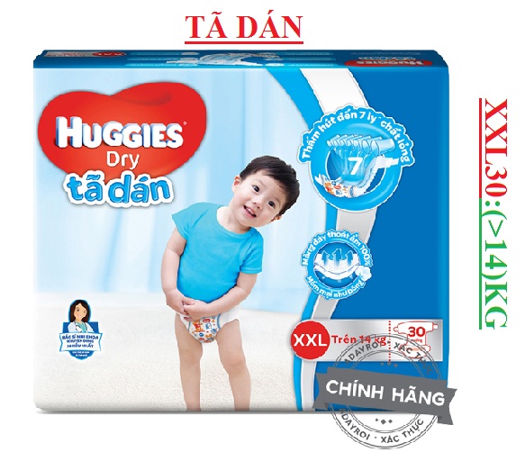 Tã dán huggies XXL30(>14kg)