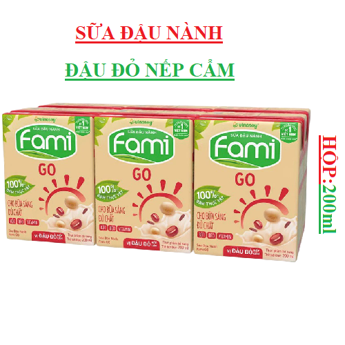 Sữa đậu nành fami GO hộp 200ml