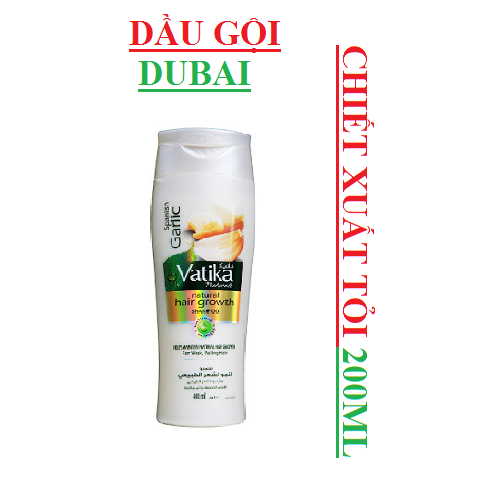 Dầu gội chiết xuất tỏi - duy trì sự phát triển của tóc Vatika 200ml