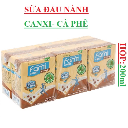 Sữa Đậu Nành Fami canxi Vinasoy hộp 200ml