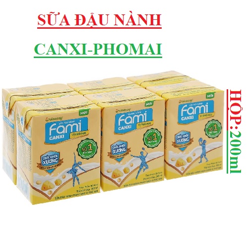 Sữa Đậu Nành Fami canxi Vinasoy hộp 200ml