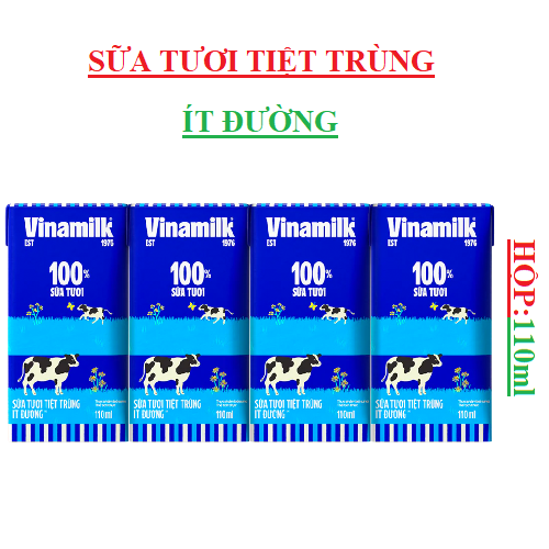 Sữa tươi tiệt trùng vinamilk hộp 110ml
