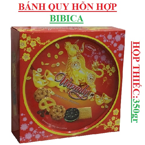 Bánh quy hỗn hợp Bibica assorted biscuits warmly hộp thiếc