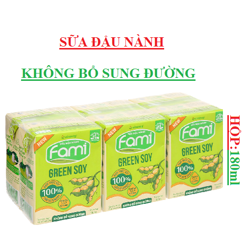 Sữa đậu nành Fami green soy Hộp 180ml