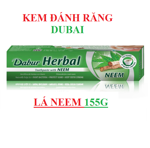 Kem đánh răng Dubai Dabur Herbal chiết xuất từ lá Neem  155g