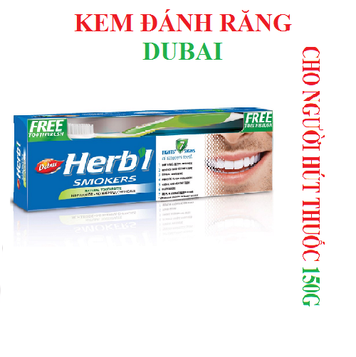 Kem đánh răng Dubai Dabur Herb’l cho người hút thuốc 150g