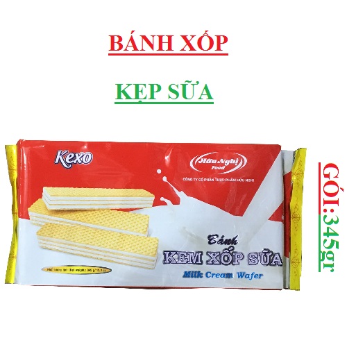 Bánh xốp sữa Kexo  hữu nghị túi 345g