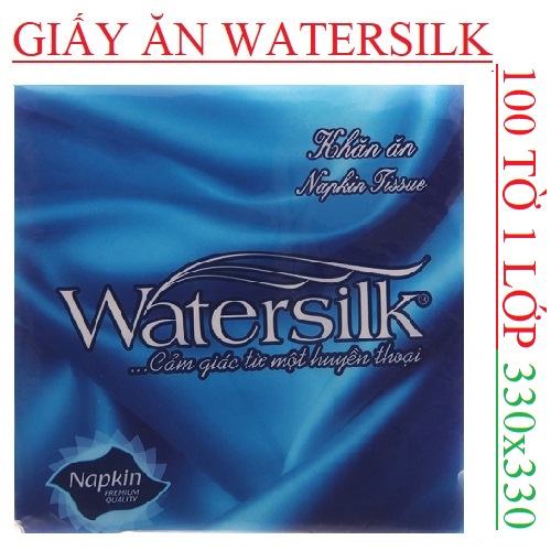 Giấy ăn vuông Watersilk 100 tờ 1 lớp 330x330mm