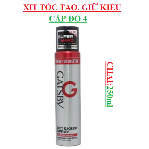 Xịt tóc tạo kiểu, giữ kiểu lâu GATSBY chai (200-:-250)ml