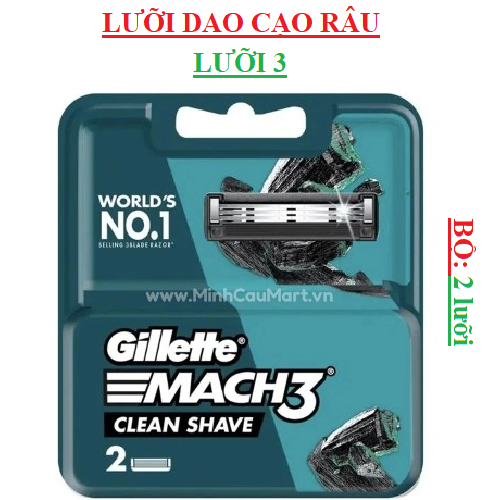 Lưỡi dao cạo râu 3 lưỡi Gillette hộp 2 cái