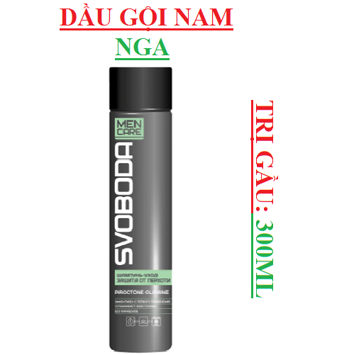 Dầu gội trị gầu Nga dành cho nam svoboda lọ 300ml đen