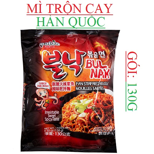 Paldo mì trộn cay Hàn Quốc Bulnak gói 130g (mì cay bạch tuộc)