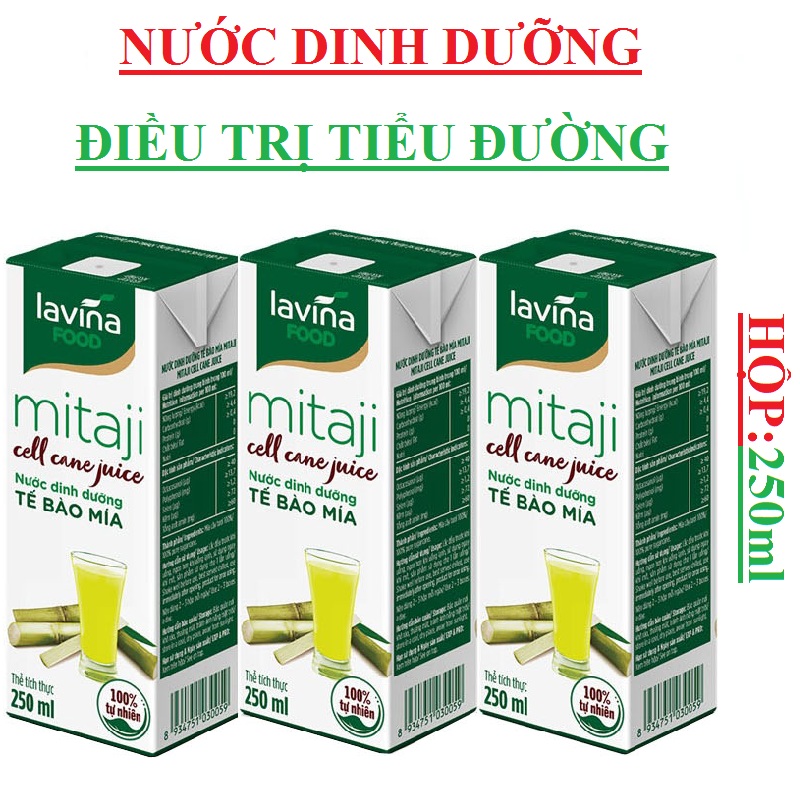 Nước dinh dưỡng tế bào mía (Mitaji cell cane juice) Lavina Lam sơn hộp 250ml