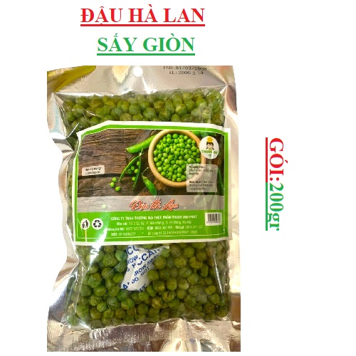 Đậu Hà Lan sấy giòn nguyên vị Thanh Mai Phát gói 200gr