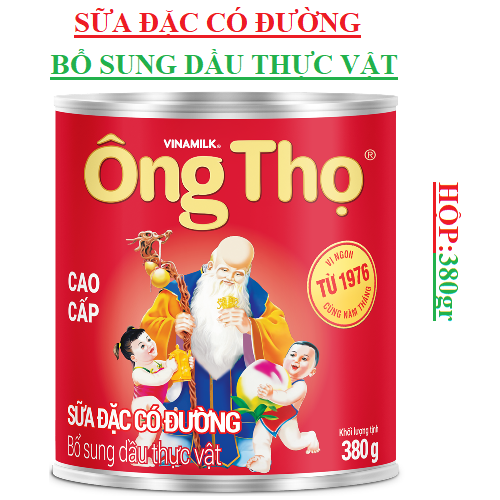 Sữa đặc có đường nhãn đỏ ông thọ Lon 380gr