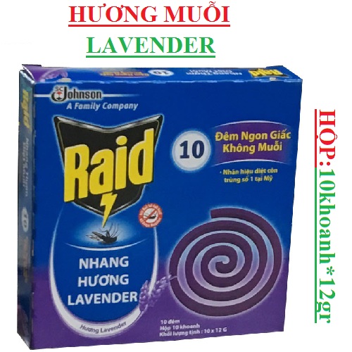 Nhang muỗi RAID 10 khoanh *12gr